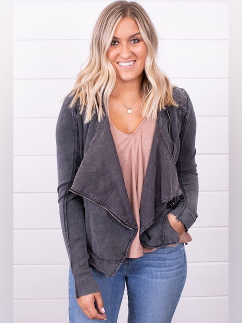 Free people The Shrunken Moto Cardi size M